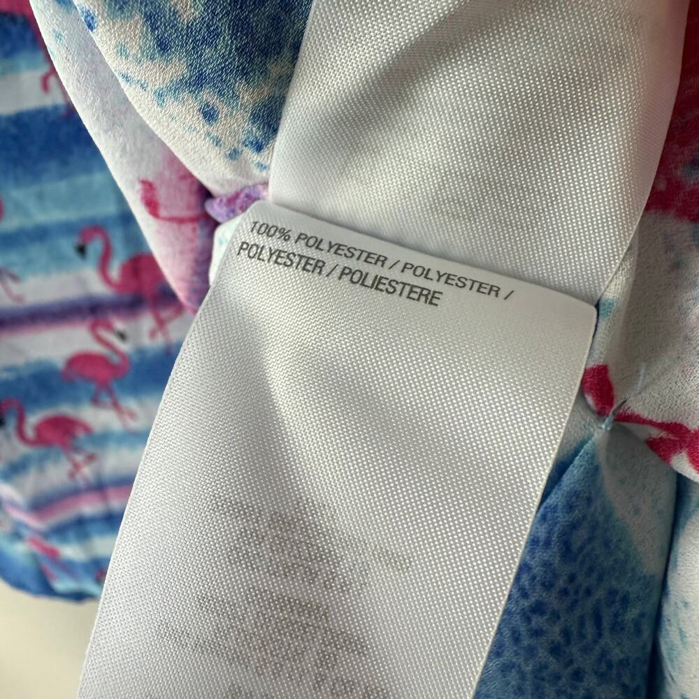 Quacker Factory Size 2x Flamingos Poncho Blouse - image 5